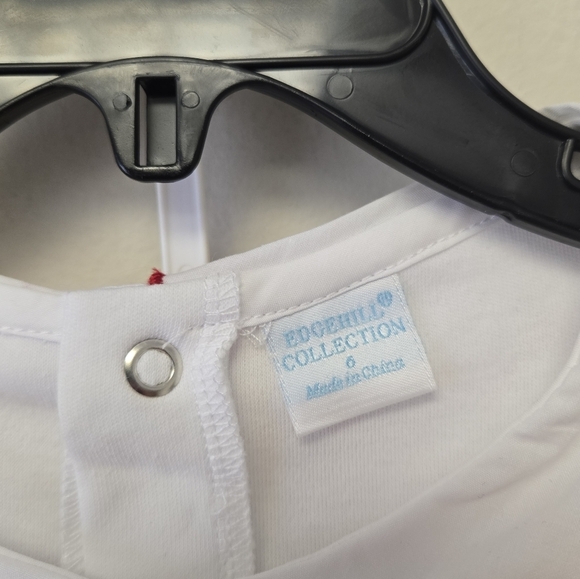 Edgehill Collection Peter Pan Collar Gingham Short Set Red 6 - Picture 6 of 11